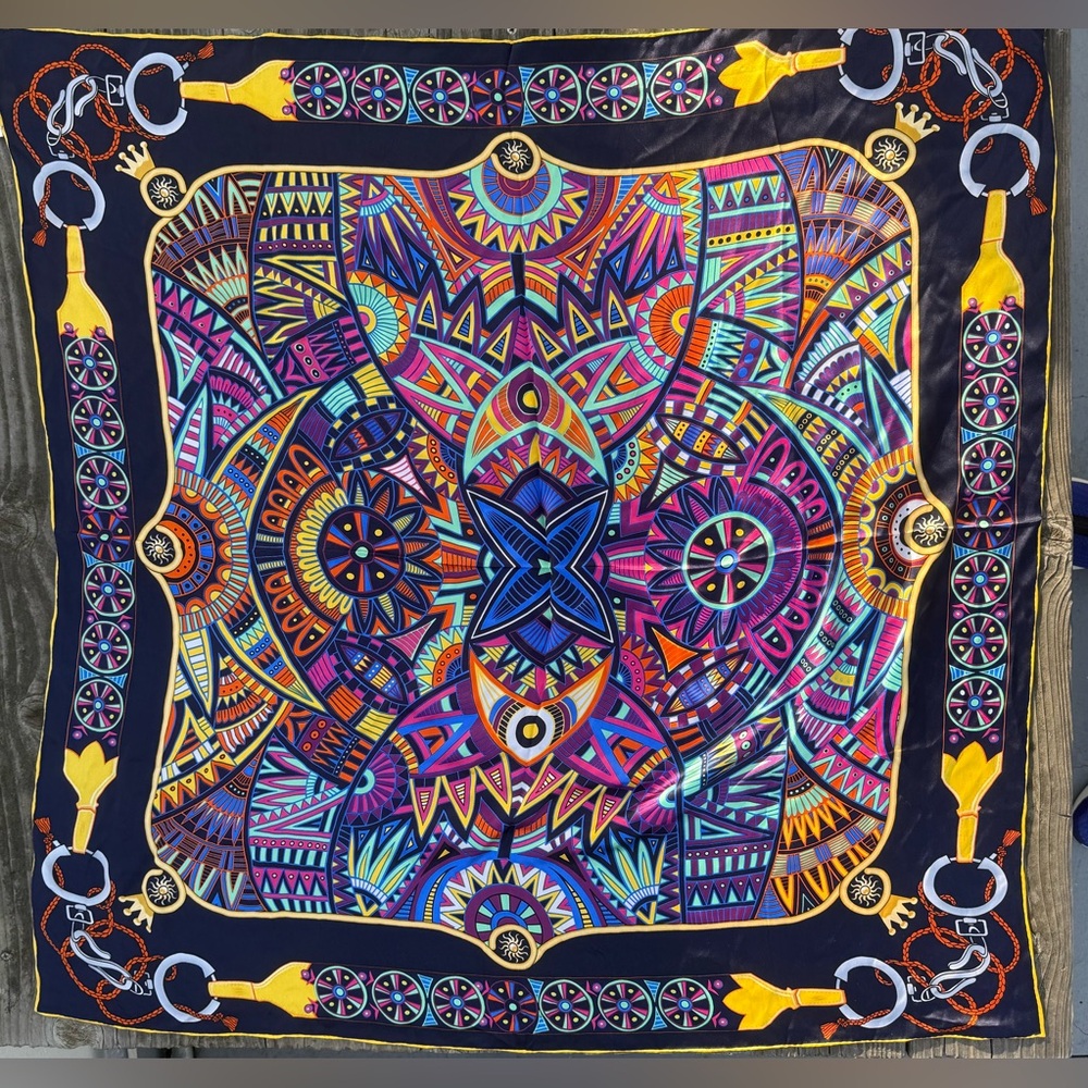 Brand New Bright Mulberry Silk Scarf